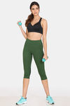 Zelocity All Day 3/4Th Yoga Leggings - Green Pasture — thumbnail 4